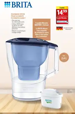 Lidl BRITA Carafe filtrante offre