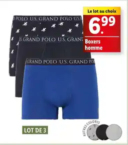 Lidl U.S. GRAND POLO Boxers homme offre