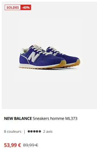 Intersport NEW BALANCE Sneakers homme ML373 offre