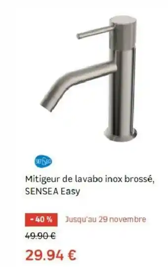 Mitigeur de lavabo inox brossé