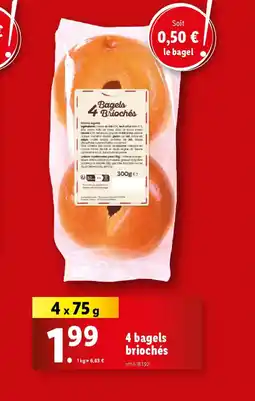 Lidl 4 bagels briochés offre