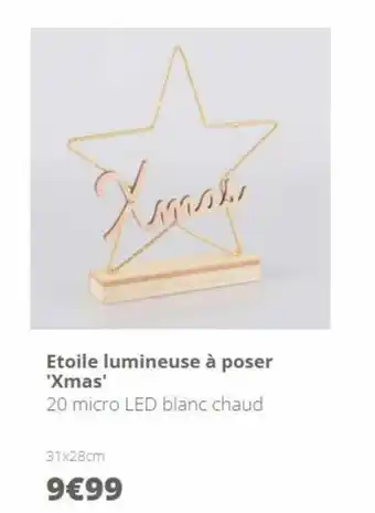 L'incroyable Etoile lumineuse à poser 'xmas' offre
