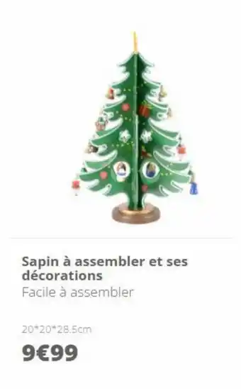 L'incroyable Sapin à assembler et ses décorations offre
