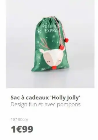 L'incroyable Sac à cadeaux 'holly jolly' offre