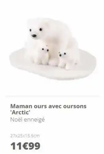 L'incroyable Maman ours avec oursons 'arctic' offre