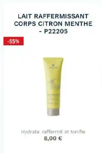 Lait reffermissant corps citron menthe