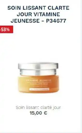 Stanhome Soin lissant clarte jour vitamine jeunesse offre