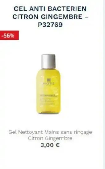Stanhome Gel anti basterien citron gingembre offre