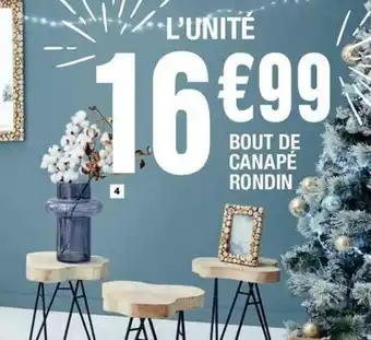 Bout de canapé rondin