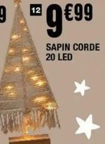 La Foir'Fouille Sapin corde 20 LED offre