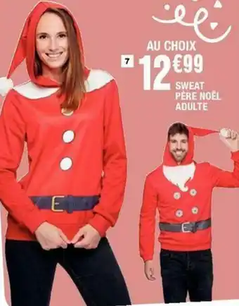 La Foir'Fouille Sweat père noël adulte offre