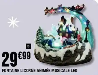 Fontaine licorne animée musicale LED