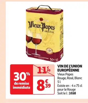 Auchan Vin de l'union européenne offre