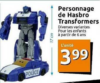 Action Personnage De Hasbro Transformers offre
