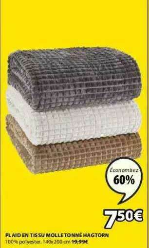 JYSK Plaid En Tissu Molletonné Hagtorn offre