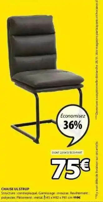 JYSK Chaise Ulstrup offre