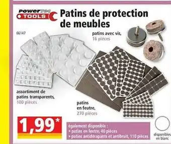 Norma Patins De Protection De Meubles Powertec Tools offre