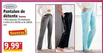 Norma Pantalon De Détente Femme ElleNor offre