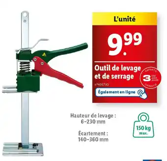 Lidl PARKSIDE Outil de levage et de serrage offre