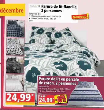 Norma Parure De Lit Flanelle, 2 Personnes offre