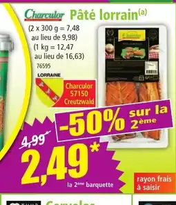 Norma CHARCULOR Pâté lorrain offre