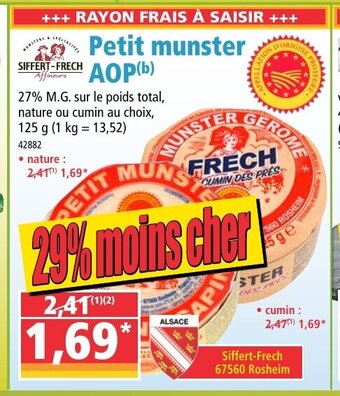 Norma Petit Munster AOP offre