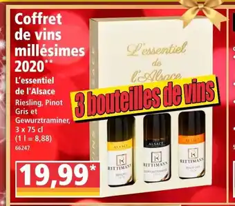 Norma Coffret De Vins Millésimes 2020 offre