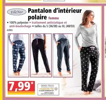 Norma Pantalon D'Intérieur Polaire offre