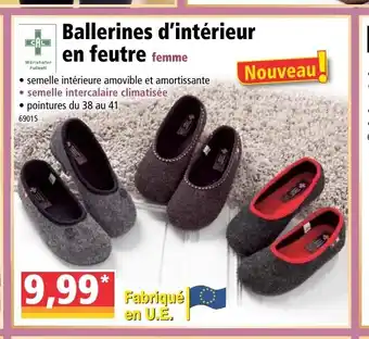Norma Ballerines D'Intérieur En Feutre offre