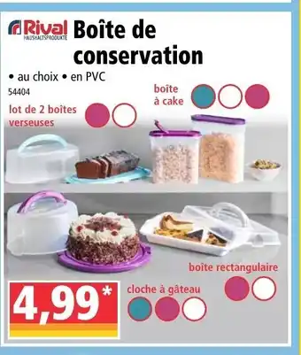 Norma Boite De Conservation offre