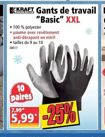 Norma Gants De Travail "Basic" offre