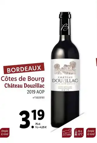 Lidl Cotes De Bourg offre