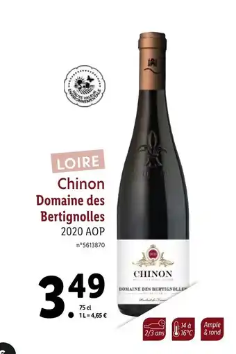 Lidl Chinon Domaine Des Bertignolles offre