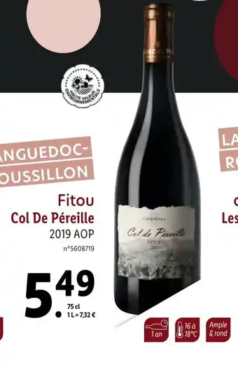 Lidl Fitou Col De Péreille offre