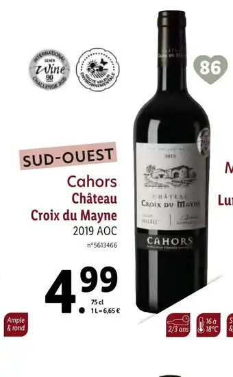 Lidl Cahors Chateau Croix Du Mayne offre