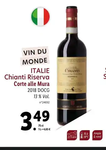 Italie Chianti Riserva Corte Alle Mura