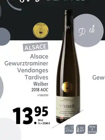 Lidl Alsace Gewurztraminer Vendanges Tardivas offre