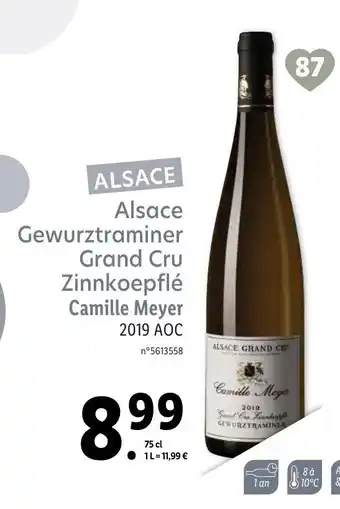 Lidl Alsace Gewurztraminer Grand Cru Zinnkoepflé offre