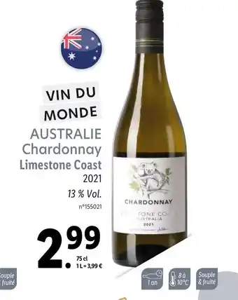 Lidl Vin Du Monde Australie Chardonnay offre