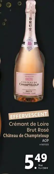 Lidl Crémant De Loire Brut Rosé offre