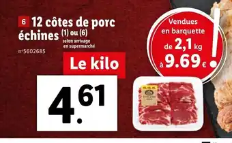 12 Cotes De Porc échines