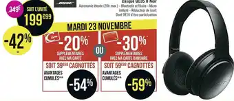Casino Supermarchés Bose casque qc35 ii noir offre