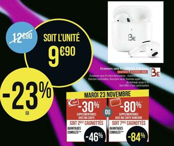 Casino Supermarchés Ecouteurs sans fil earbuds fun blanc offre
