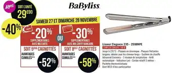 Babyliss lisseur elegance 235 - 2598npe