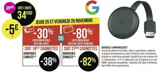 Casino Supermarchés Google chromecast google chromecast offre
