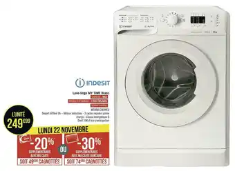Casino Supermarchés Indesit lave-linge my time blanc offre