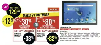 Lenovo tablette tactile