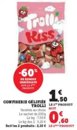 Hyper U TROLLI Confiserie gélifiée offre