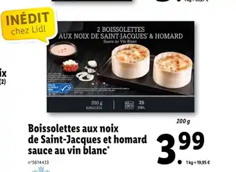 Lidl Boissollettes Aux Noix De Saint-Jacques Et Homard Sauce Au Vin Blanc offre