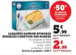 Hyper U Lasagnes saumon epinards surgeles comptoir des marees offre